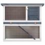 Rabbit cage with 1 gray wooden door by vidaXL, Cages and habitats for small animals - Ref: Foro24-170831, Price: 99,99 €, Dis...