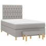 Cama box spring con colchón tela gris claro 120x190 cm de , Camas y somieres - Ref: Foro24-3270425, Precio: 461,47 €, Descuen...