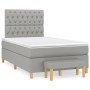 Box spring bed with light gray fabric mattress 120x190 cm by , Beds and slatted bases - Ref: Foro24-3270425, Price: 461,47 €,...