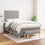 Cama box spring con colchón tela gris claro 120x190 cm de , Camas y somieres - Ref: Foro24-3270425, Precio: 461,47 €, Descuen...