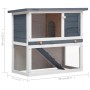 Rabbit cage with 1 gray wooden door by vidaXL, Cages and habitats for small animals - Ref: Foro24-170831, Price: 99,99 €, Dis...