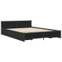 Black engineered wood bed with drawers 120x200 cm by , Beds and slatted bases - Ref: Foro24-3279937, Price: 174,31 €, Discoun...