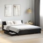 Black engineered wood bed with drawers 120x200 cm by , Beds and slatted bases - Ref: Foro24-3279937, Price: 174,31 €, Discoun...