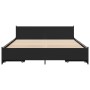 Black engineered wood bed with drawers 120x200 cm by , Beds and slatted bases - Ref: Foro24-3279937, Price: 174,31 €, Discoun...