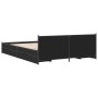 Cama con cajones madera de ingeniería negro 120x200 cm de , Camas y somieres - Ref: Foro24-3279937, Precio: 176,06 €, Descuen...