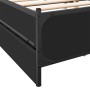 Black engineered wood bed with drawers 120x200 cm by , Beds and slatted bases - Ref: Foro24-3279937, Price: 174,31 €, Discoun...