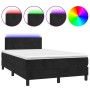 Cama box spring con colchón y LED terciopelo negro 120x190 cm de , Camas y somieres - Ref: Foro24-3270155, Precio: 380,48 €, ...