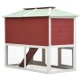 Hutch animal cage with double red wooden floor by vidaXL, Cages and habitats for small animals - Ref: Foro24-170851, Price: 1...