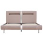 Bed frame with LED cappuccino synthetic leather 120x200 cm by vidaXL, Beds and slatted bases - Ref: Foro24-280862, Price: 178...