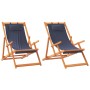 Klappbare Strandkörbe 2 Einheiten aus blauem Stoff von , Gartenstühle - Ref: Foro24-3214481, Preis: 123,18 €, Rabatt: %