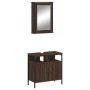 Set de muebles baño 2 pzas madera contrachapada marrón roble de , Muebles de baño - Ref: Foro24-3214779, Precio: 95,01 €, Des...