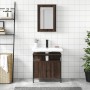 2-piece bathroom furniture set in oak brown plywood by , Bathroom furniture - Ref: Foro24-3214779, Price: 94,44 €, Discount: %