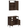 Set de muebles baño 2 pzas madera contrachapada marrón roble de , Muebles de baño - Ref: Foro24-3214779, Precio: 95,01 €, Des...