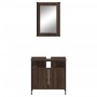 Set de muebles baño 2 pzas madera contrachapada marrón roble de , Muebles de baño - Ref: Foro24-3214779, Precio: 95,01 €, Des...