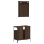 Set de muebles baño 2 pzas madera contrachapada marrón roble de , Muebles de baño - Ref: Foro24-3214779, Precio: 95,01 €, Des...