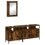 Set de muebles baño 3 pzas madera contrachapada roble ahumado de , Muebles de baño - Ref: Foro24-3214787, Precio: 156,26 €, D...