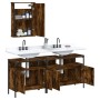 Set de muebles baño 3 pzas madera contrachapada roble ahumado de , Muebles de baño - Ref: Foro24-3214787, Precio: 156,26 €, D...