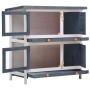 Rabbit cage with 4 doors, gray wood. by vidaXL, Cages and habitats for small animals - Ref: Foro24-170834, Price: 119,99 €, D...