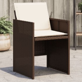 Garden chairs with cushions 4 units brown synthetic rattan by , Garden chairs - Ref: Foro24-4007438, Price: 214,91 €, Discoun...