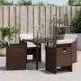 Gartenstühle mit Kissen 4 Stück braunes synthetisches Rattan von , Gartenstühle - Ref: Foro24-4007438, Preis: 214,74 €, Rabat...