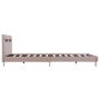 Bed frame with LED cappuccino synthetic leather 120x200 cm by vidaXL, Beds and slatted bases - Ref: Foro24-280862, Price: 178...