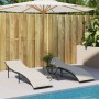 Lounger with black synthetic rattan cushion 55x199x50 cm by , Loungers - Ref: Foro24-368245, Price: 122,91 €, Discount: %