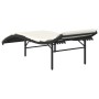 Lounger with black synthetic rattan cushion 55x199x50 cm by , Loungers - Ref: Foro24-368245, Price: 122,91 €, Discount: %