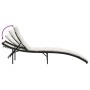 Lounger with black synthetic rattan cushion 55x199x50 cm by , Loungers - Ref: Foro24-368245, Price: 122,91 €, Discount: %