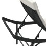 Lounger with black synthetic rattan cushion 55x199x50 cm by , Loungers - Ref: Foro24-368245, Price: 122,91 €, Discount: %