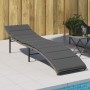 Lounger with gray synthetic rattan cushion 55x199x50 cm by , Loungers - Ref: Foro24-368247, Price: 125,33 €, Discount: %