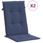 Kissen für Hochlehner, 2 Stück, marineblauer Stoff von , Kissen für Stühle und Sofas - Ref: Foro24-378611, Preis: 33,89 €, Ra...