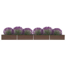 Jardinera de acero galvanizado marrón 600x80x45 cm de vidaXL, Maceteros y jardineras - Ref: Foro24-47074, Precio: 121,99 €, D...