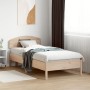 Bed frame with solid pine wood headboard 75x190 cm by , Beds and slatted bases - Ref: Foro24-3207241, Price: 111,42 €, Discou...