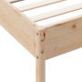 Bed frame with solid pine wood headboard 75x190 cm by , Beds and slatted bases - Ref: Foro24-3207241, Price: 111,42 €, Discou...