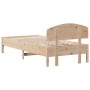 Estructura de cama con cabecero madera maciza pino 100x200 cm de , Camas y somieres - Ref: Foro24-3207217, Precio: 121,04 €, ...