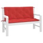 Garden bench cushions 2 pcs Oxford fabric red 120x50x7 cm by , Cushions for chairs and sofas - Ref: Foro24-361684, Price: 42,...