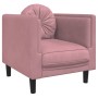 Pink velvet 3-piece sofa set with cushions by , Sofas - Ref: Foro24-3209250, Price: 754,42 €, Discount: %