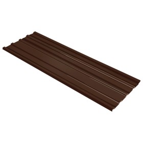 Roof panel 12 units brown galvanized steel by vidaXL, Ceiling - Ref: Foro24-145721, Price: 88,28 €, Discount: %