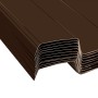 Panel para tejado 12 unidades acero galvanizado marrón