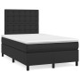 Box spring bed with black synthetic leather mattress 120x190 cm by , Beds and slatted bases - Ref: Foro24-3269977, Price: 397...