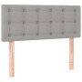 Cama box spring con colchón y LED tela gris claro 120x190 cm de , Camas y somieres - Ref: Foro24-3270067, Precio: 379,61 €, D...