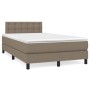 Box spring bed with mattress and LED taupe gray fabric 120x190 cm by , Beds and slatted bases - Ref: Foro24-3270071, Price: 3...