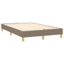 Cama box spring con colchón y LED tela gris taupe 120x190 cm de , Camas y somieres - Ref: Foro24-3270078, Precio: 377,77 €, D...