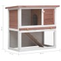 Jaula conejera con 1 puerta madera marrón de vidaXL, Jaulas y habitáculos para animales pequeños - Ref: Foro24-170832, Precio...