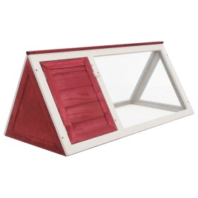 Red wooden animal cage hutch by vidaXL, Cages and habitats for small animals - Ref: Foro24-170854, Price: 58,99 €, Discount: %