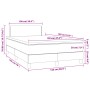 Box spring bed with mattress and LED lights cream fabric 120x190 cm by , Beds and slatted bases - Ref: Foro24-3270086, Price:...