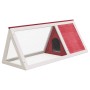 Conejera jaula de animales de madera rojo de vidaXL, Jaulas y habitáculos para animales pequeños - Ref: Foro24-170854, Precio...