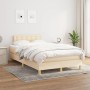 Cama box spring con colchón tela color crema 120x190 cm de , Camas y somieres - Ref: Foro24-3269805, Precio: 371,60 €, Descue...