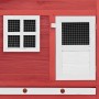 Chicken coop with nesting box solid red and white fir wood by vidaXL, Cages and habitats for small animals - Ref: Foro24-1708...