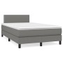 Box spring bed with dark gray fabric mattress 120x190 cm by , Beds and slatted bases - Ref: Foro24-3269717, Price: 388,99 €, ...